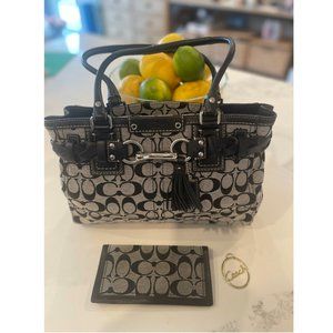 Coach Bag, Checkbook Cover and Charm